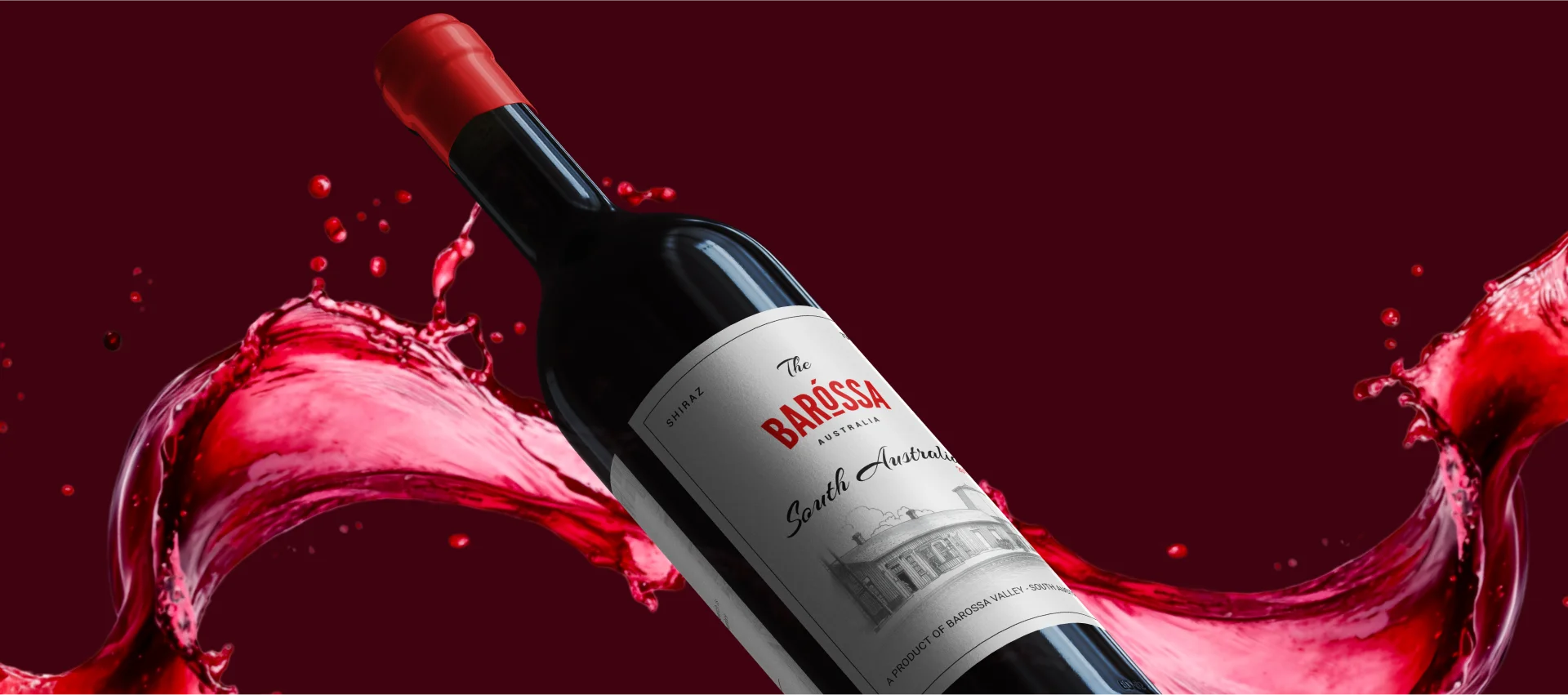 Barossa Wine wine label and packaging design - bottle label artwork