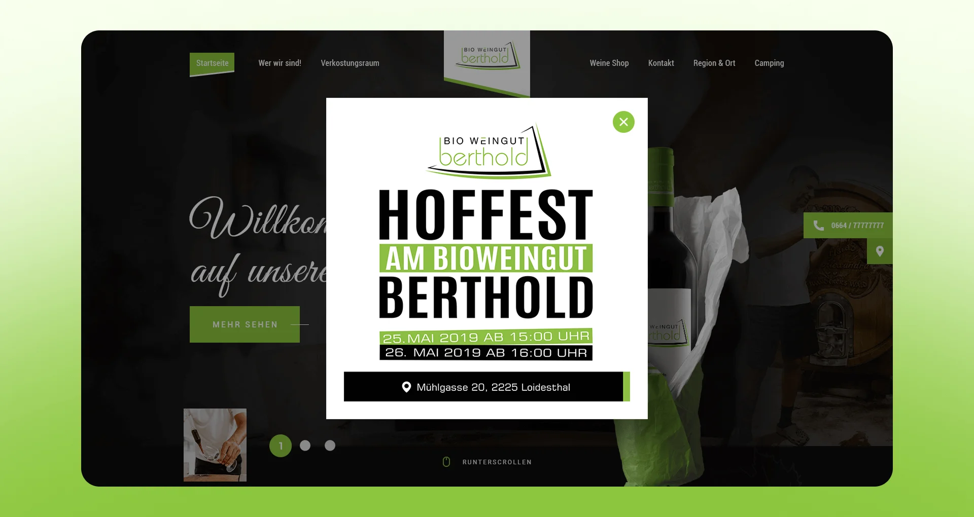 Hang Weignut online wine shop website by Hashkrio.Design