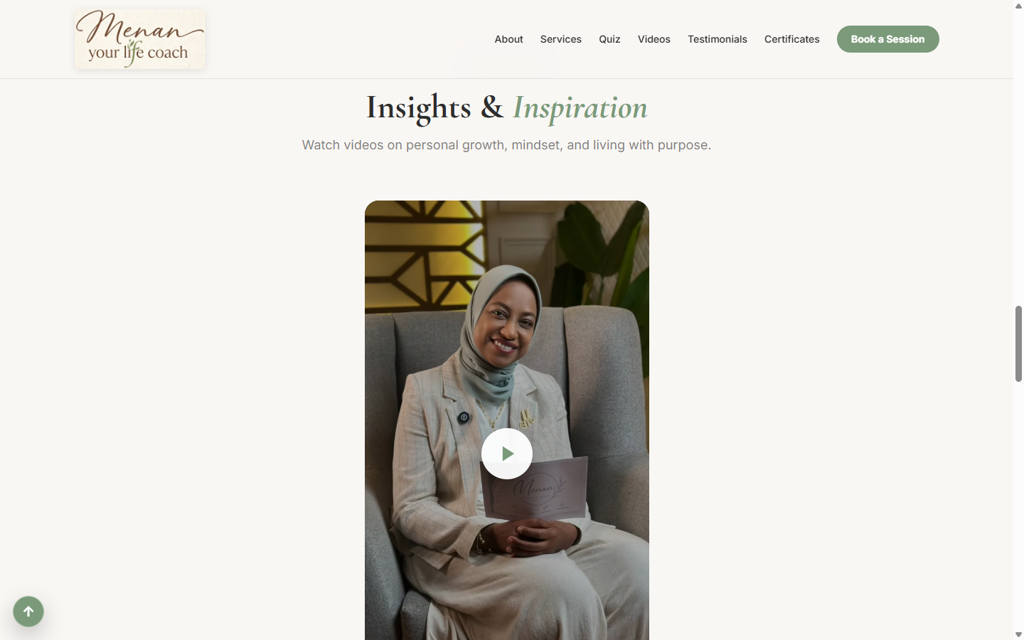 CoachMenan life coaching website preview