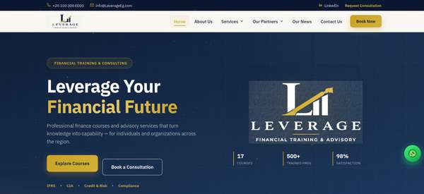 LeverageEG finance courses and advisory preview